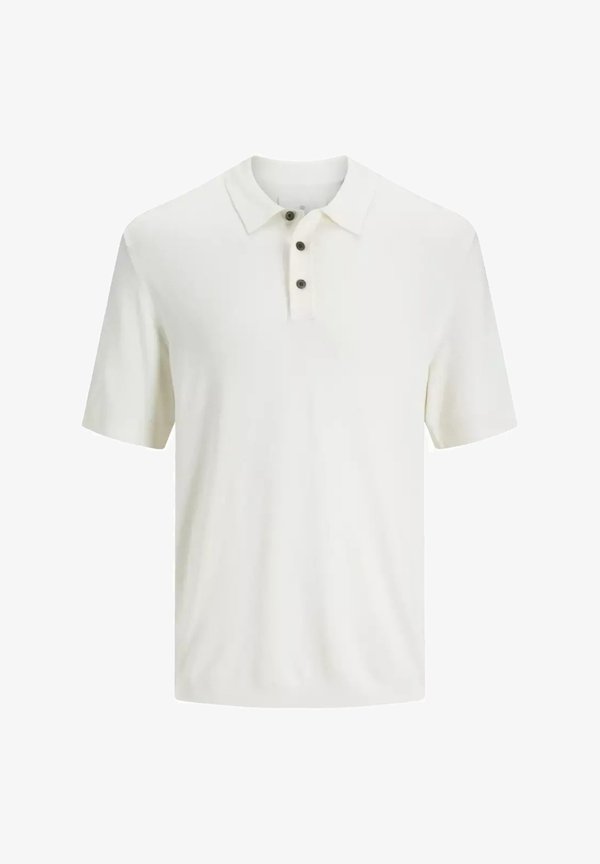 Jack & Jones Knitted Plain Knitted - Polo shirt - crudo