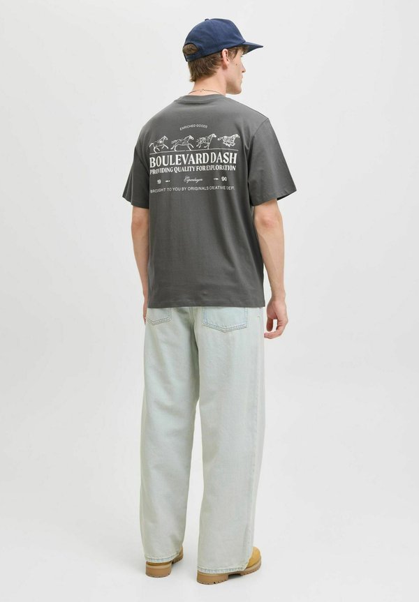 Jack & Jones T- - Print T-shirt - asphalt
