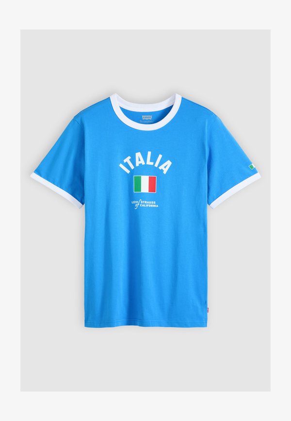 Levi's® FOOTBALL RINGER - Print T-shirt - blue