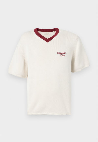 Jack & Jones Knitted Knitted - Jumper - sea salt/tibetan red