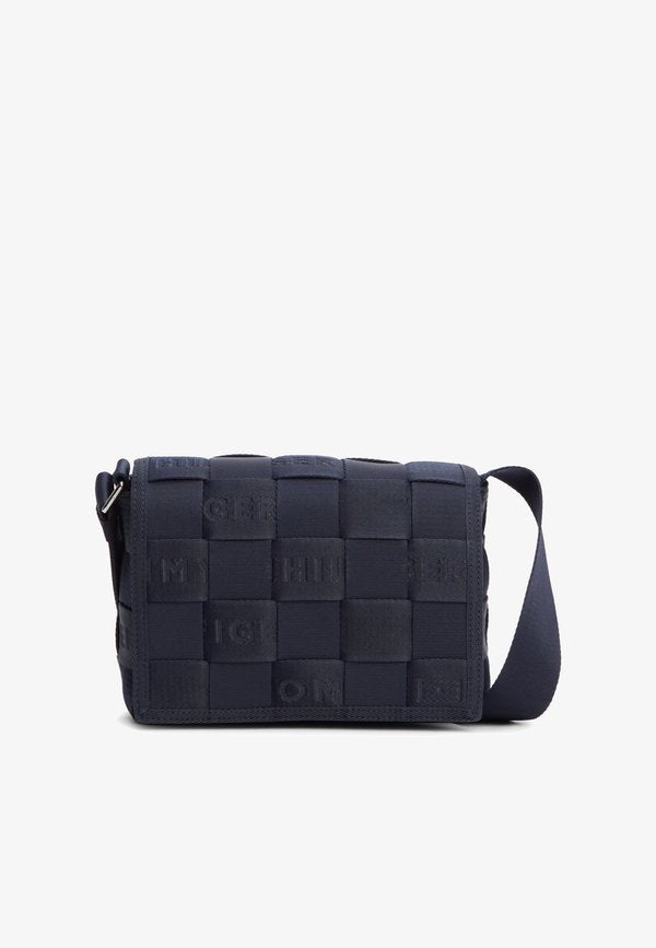 Tommy Hilfiger WOVEN WEBBING CROSSBODY REPORTER BAG - Cross body bag - space blue
