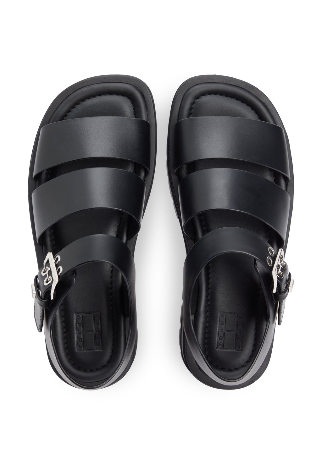 Tommy Jeans BUCKLE LEATHER CLEAT PLATFORM SANDALS