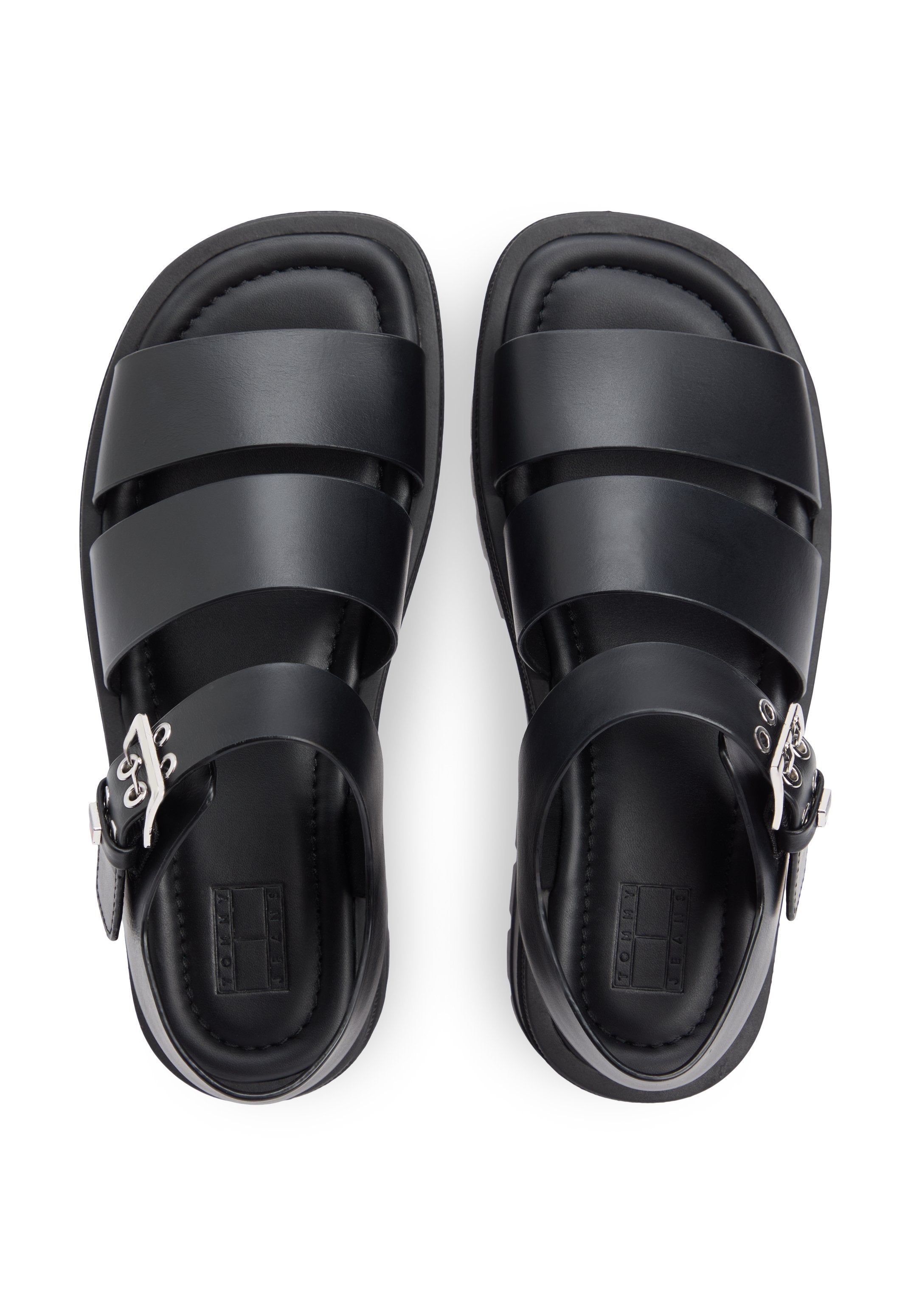 Tommy Jeans BUCKLE LEATHER CLEAT PLATFORM SANDALS