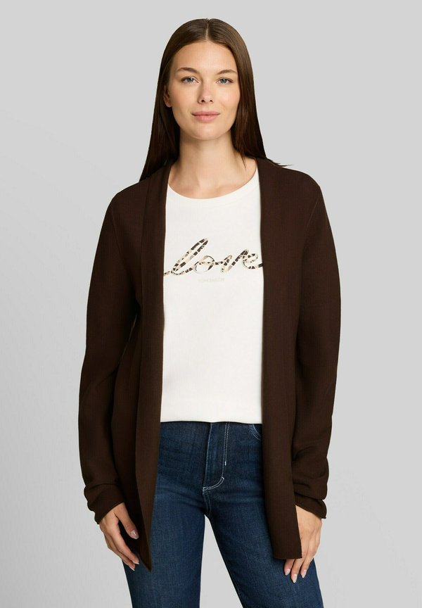 TOM TAILOR Cardigan - java dark brown