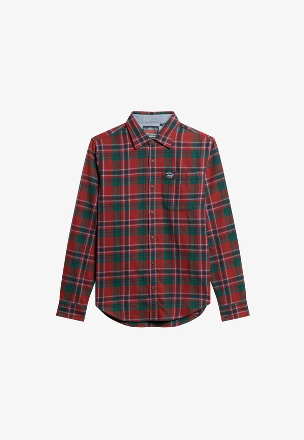 Superdry & Co LONG SLEEVE LUMBER - Shirt - buckshot check red