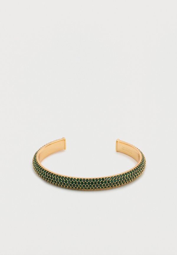 Guess 7MM ESSENZA PAVE BANGLE - Bracelet - yellow gold-coloured/emerald