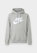 Nike Sportswear CLUB HOODIE - Hoodie - dark grey heather/light smoke grey/white