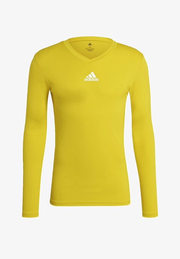 adidas Performance TEAM BASE TEE - Long sleeved top - yellow