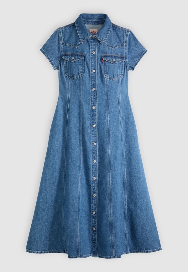 Levi's® SS FIT AND FLARE WESTERN DRESS - Denim dress - vintage vibe dress