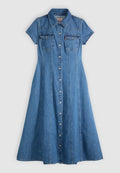 Levi's® SS FIT AND FLARE WESTERN DRESS - Denim dress - vintage vibe dress