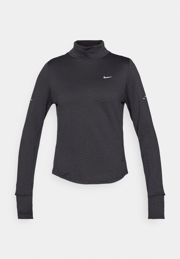 Nike Performance SWIFT TOP - Long sleeved top - black/reflective silver-coloured