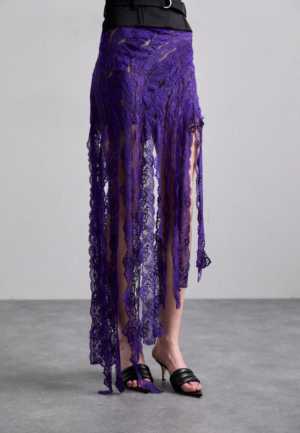 Vaillant TWISTED ALL OVER BAND SKIRT FRINGED HEM