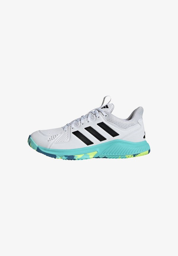 adidas Performance ADIDAS PERFORMANCE COURT FLIGHT SHOES - Volleyball shoes - cloud white   core black   flash aqua