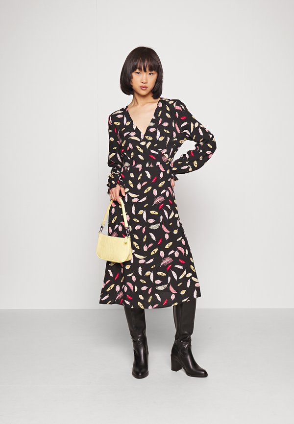 VILA Petite VILEAF  V NECK MIDI DRESS