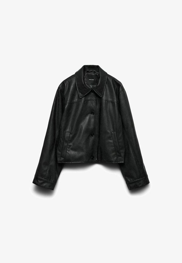 Vero Moda JACKET VMLUANA BLAZER - Faux leather jacket - black