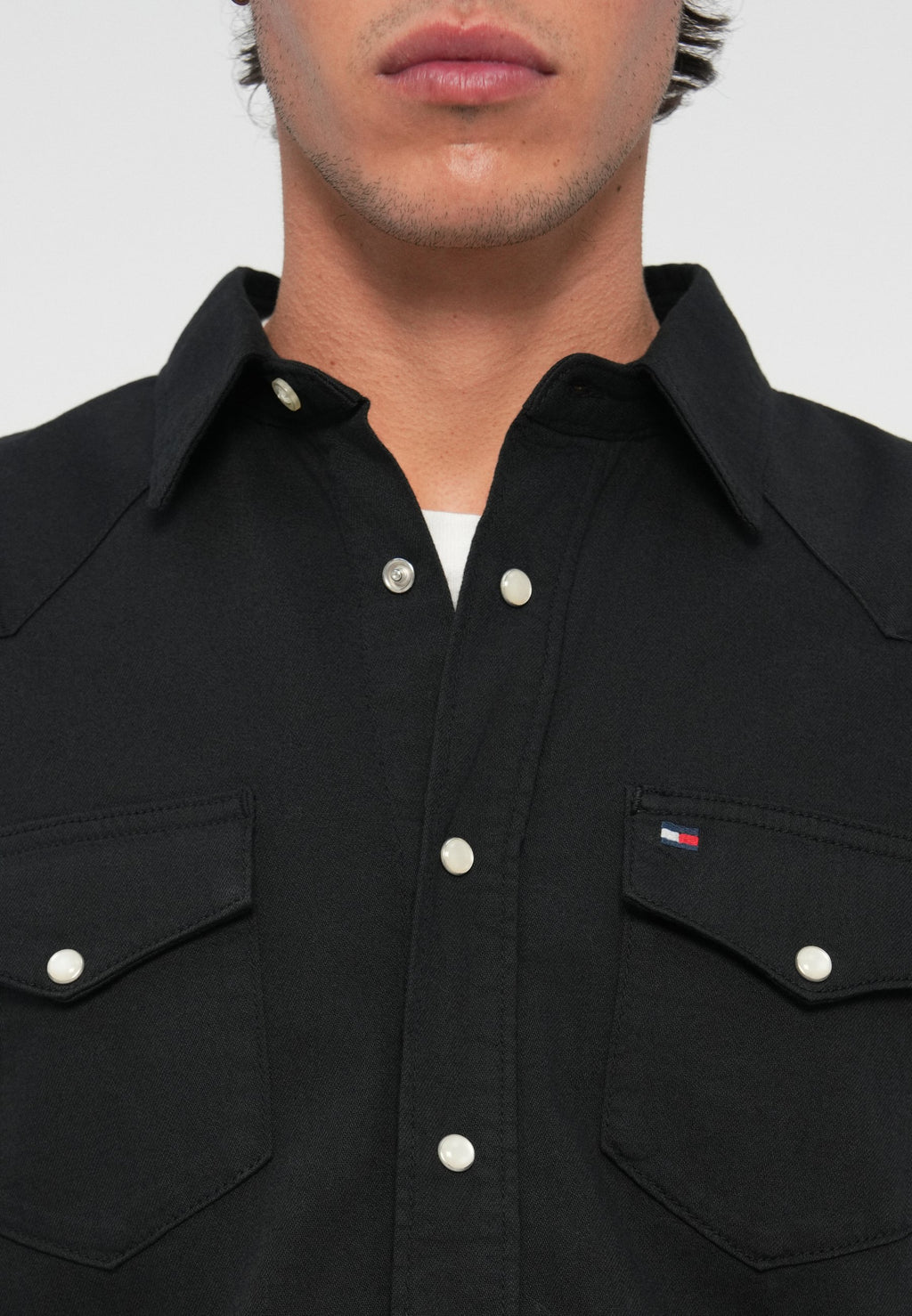 REGULAR FIT WASHED DENIM SHIRT Media 6