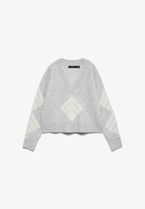 Vero Moda Knitted VMDAE Knitted - Jumper - light grey melange