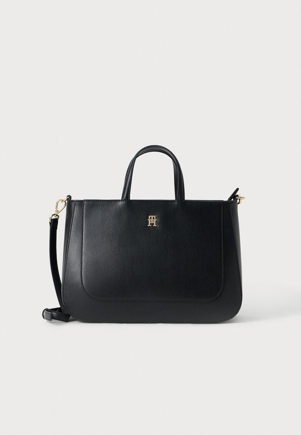 Tommy Hilfiger GLAM SATCHEL - Handbag - black