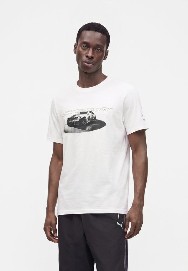 Puma BMW GRAPHIC TEE - Print T-shirt - white