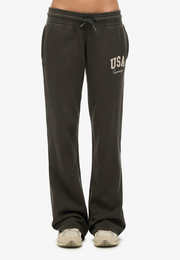 Superdry & Co ATHLETIC ESSENTIALS  FLARE - Tracksuit bottoms - charcoal