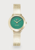 Tommy Hilfiger DEMI - Watch - gold-coloured/green