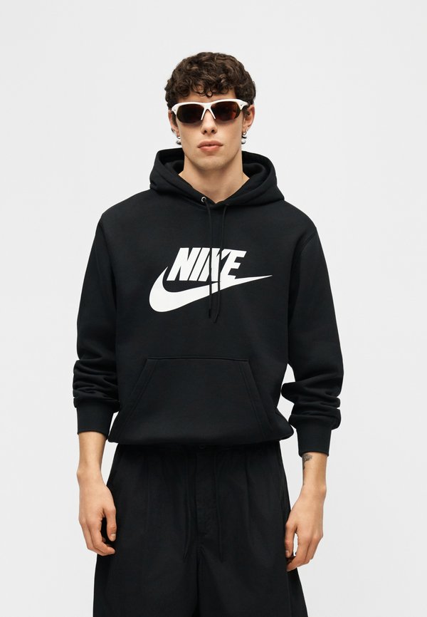 Nike Sportswear CLUB HOODIE - Hoodie - black/white