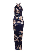 WAL G PETITE ABIGAIL HALTER NECK DRESS