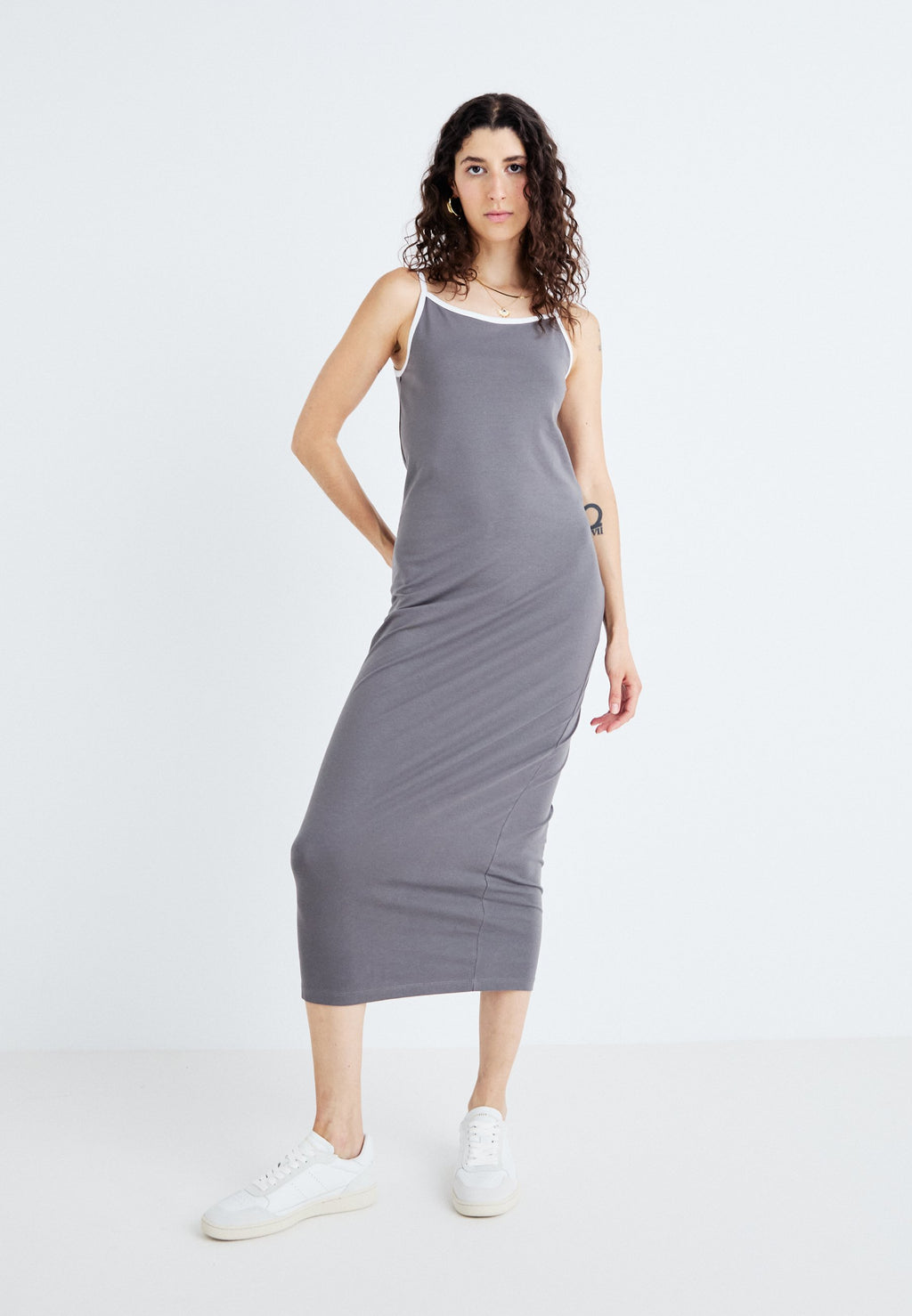 Noisy May NMKARIN SINGLET CONTRAST ANKLE DRESS