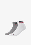 Levi's® MID CUT LOGO 2 PACK - Socks - white/grey