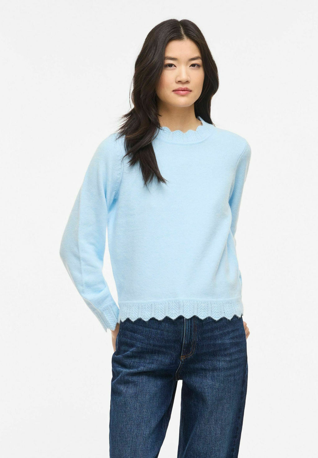 VILA VINIKOLINA O-NECK L/S KNIT TOP - NOOS