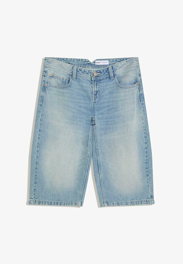 Bershka Denim shorts - light blue