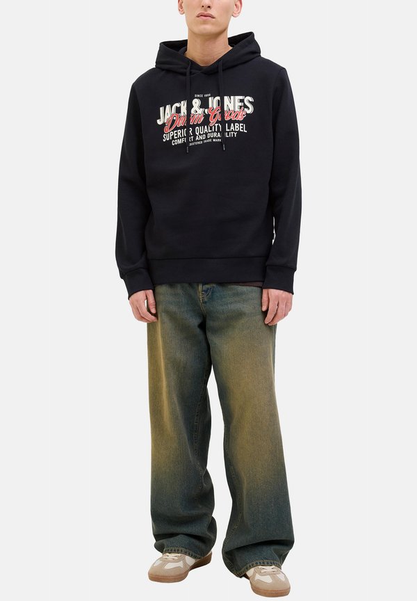 Jack & Jones 2 PACK - Hoodie - schwarz/hellgrau
