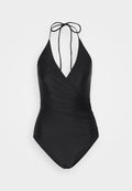 ADRIANA DEGREAS TIMELESS CROSS FRONT HALTERNECK SWIMSUIT