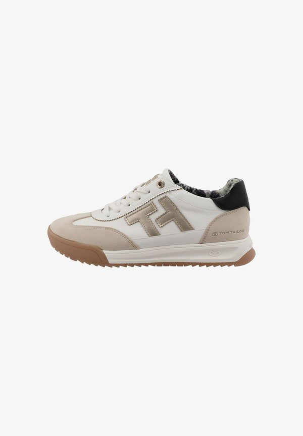 TOM TAILOR SNEAKER LOW - Trainers - cream multi