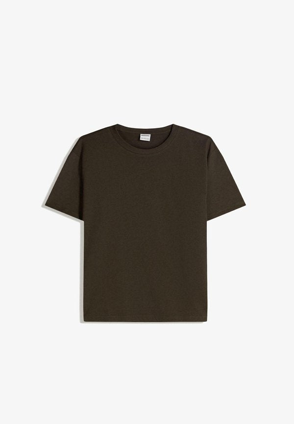 Bershka Basic T-shirt - brown