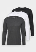 Calvin Klein Golf ASSORTED LONG SLEEVE 3 PACK - Long sleeved top - black/white/charcoal