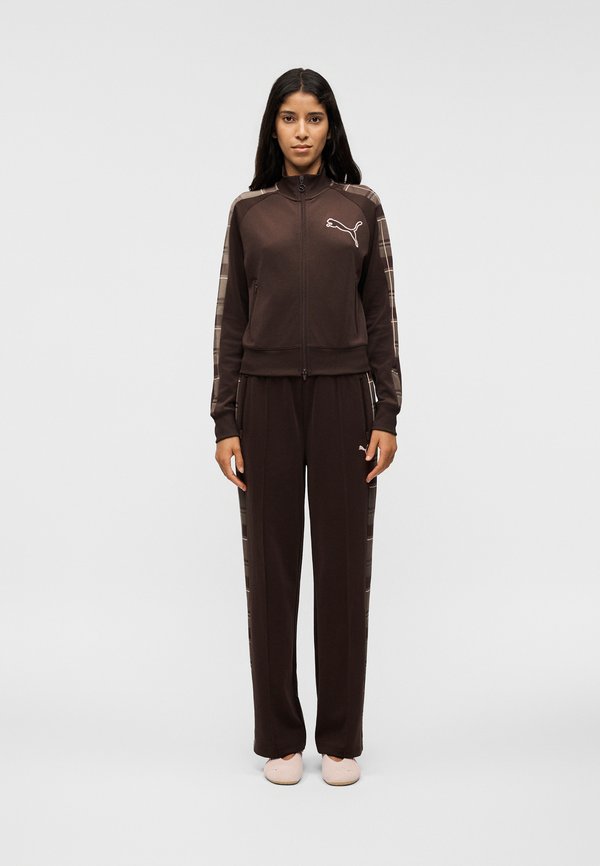 Puma TARTAN TRACK JACKET - Training jacket - chocolate fondue