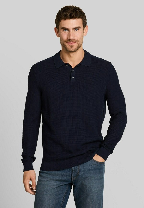 TOM TAILOR STRUCTURED KNIT POLO - Polo shirt - sky captain blue
