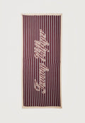 Tommy Hilfiger SCRIPT - Scarf - velvet maroon