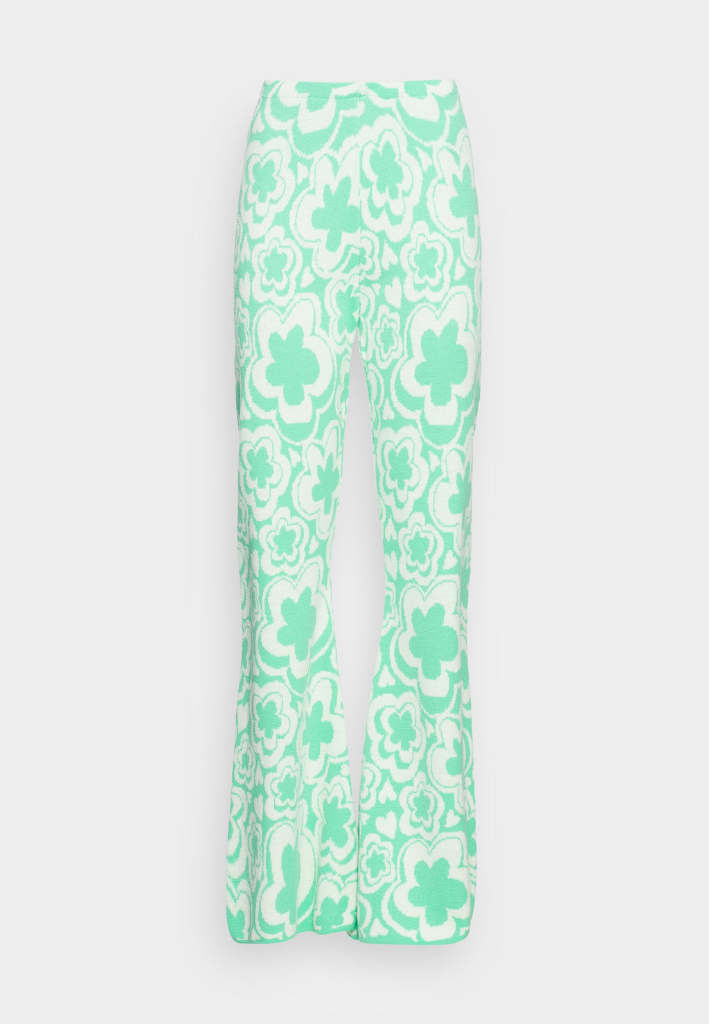 Vintage Supply FLARE IN WAVY FLOWER INTARSIA