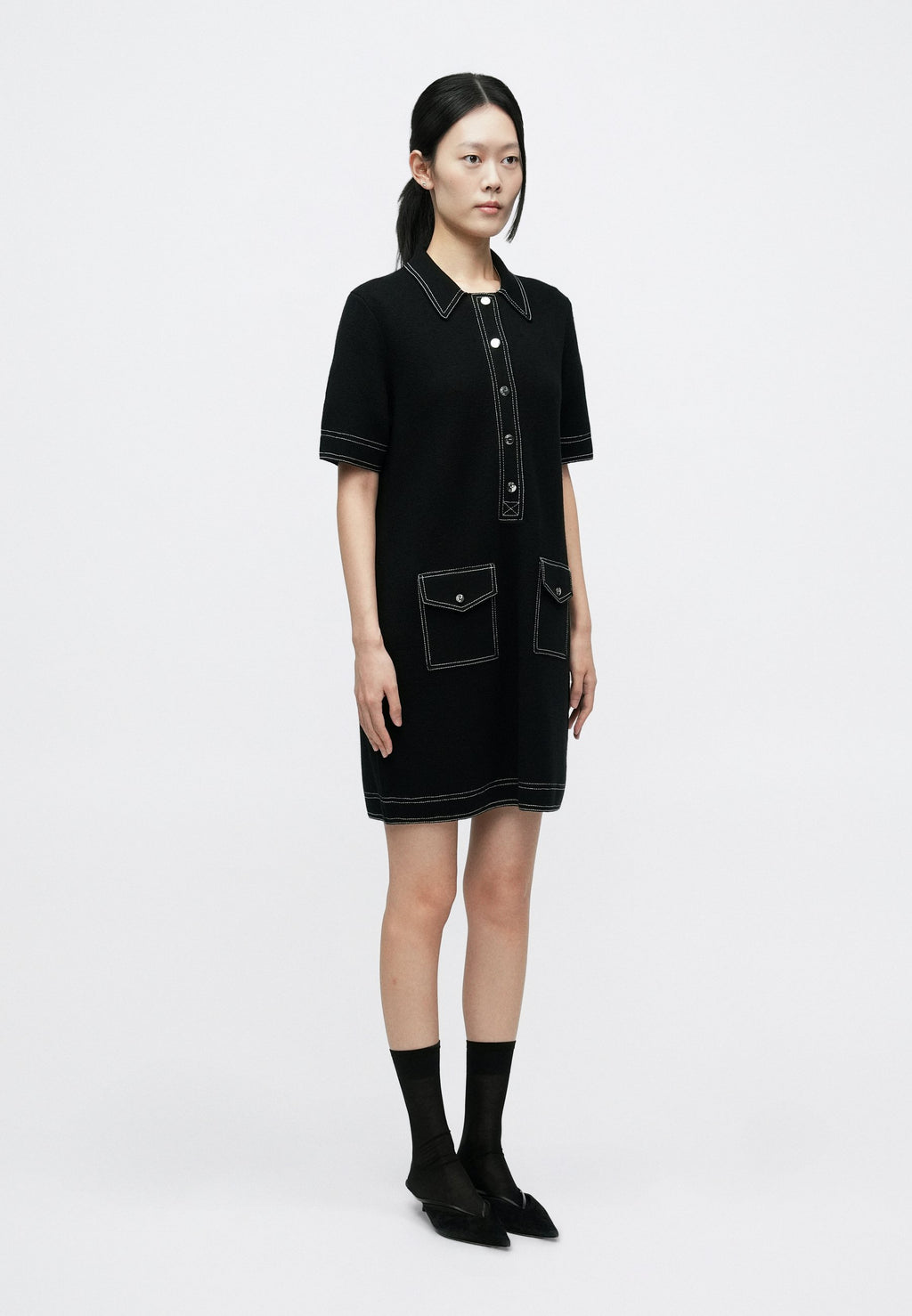 Tory Burch TOPSTITCH DRESS