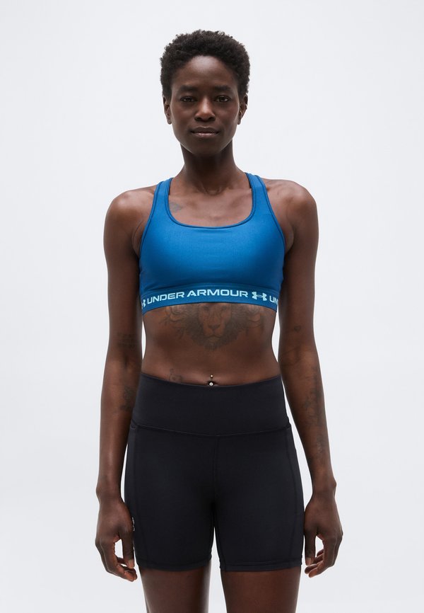 Under Armour CROSSBACK MID - Medium support sports bra - wham blue/blue haze
