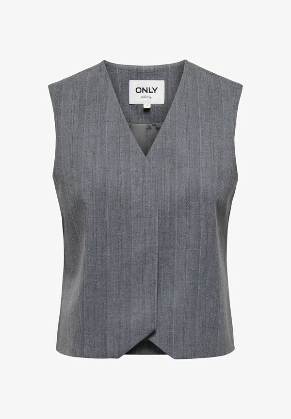 ONLY s ONLJACKIE Tailored Waist - Waistcoat - medium grey melange