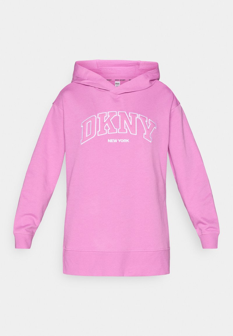 VARSITY PUFF APPLIQUE LOGO  HIGH LOW OPEN SIDE HOODIE Media 1