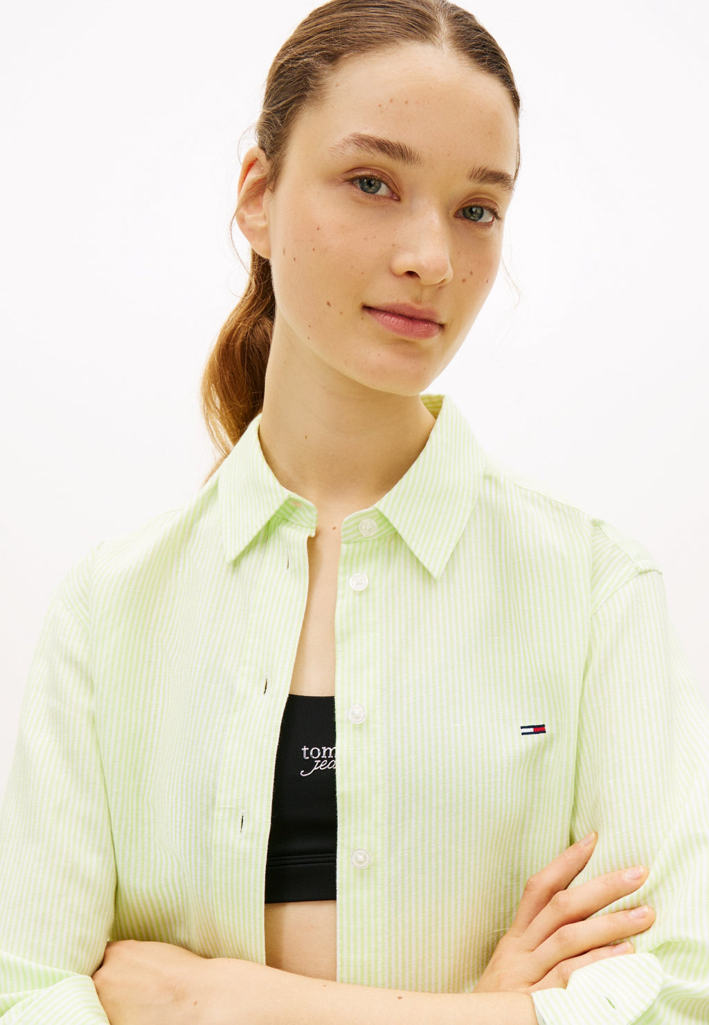 Tommy Jeans RELAXED FIT LINEN BLEND SHIRT