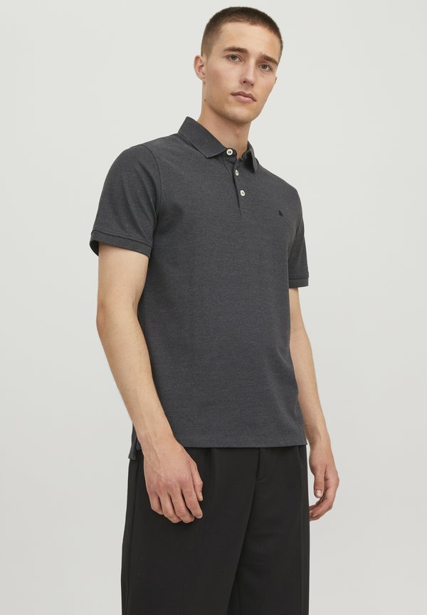Jack & Jones JJEPAULOS POLO SS NOOS - Polo shirt - dark grey melange