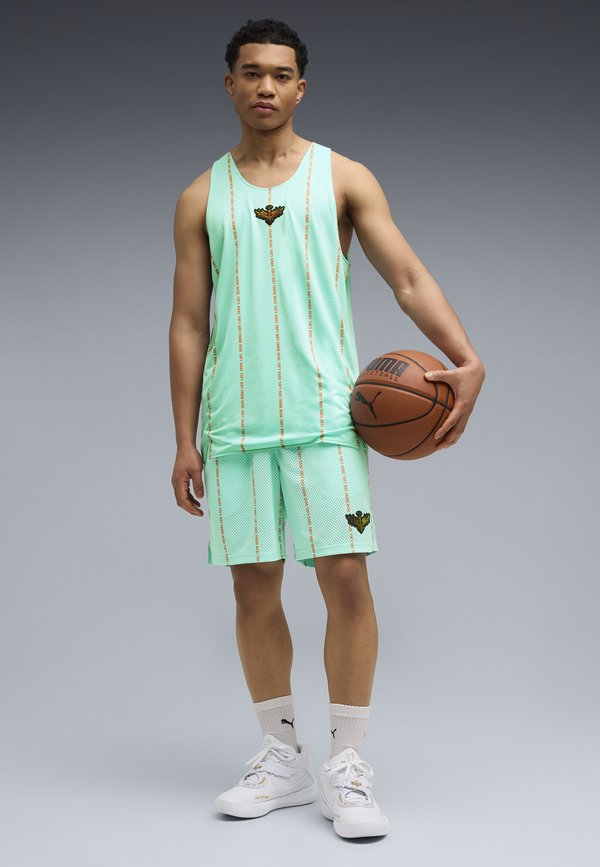 Puma MELO ALWAYZ ON 1 7" BASKETBALLSHORTS - Sports shorts - electric peppermint-aop