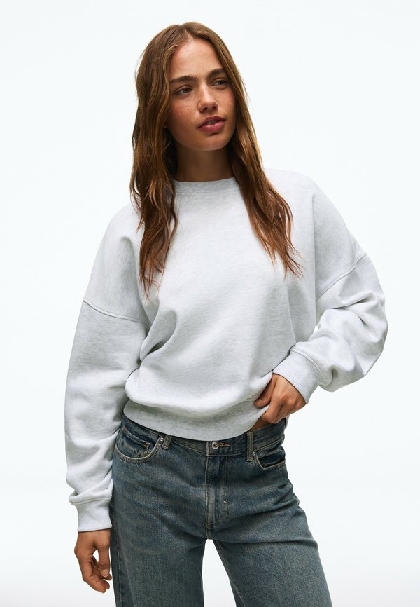 Bershka SWEATSHIRT - Sweatshirt - dark grey