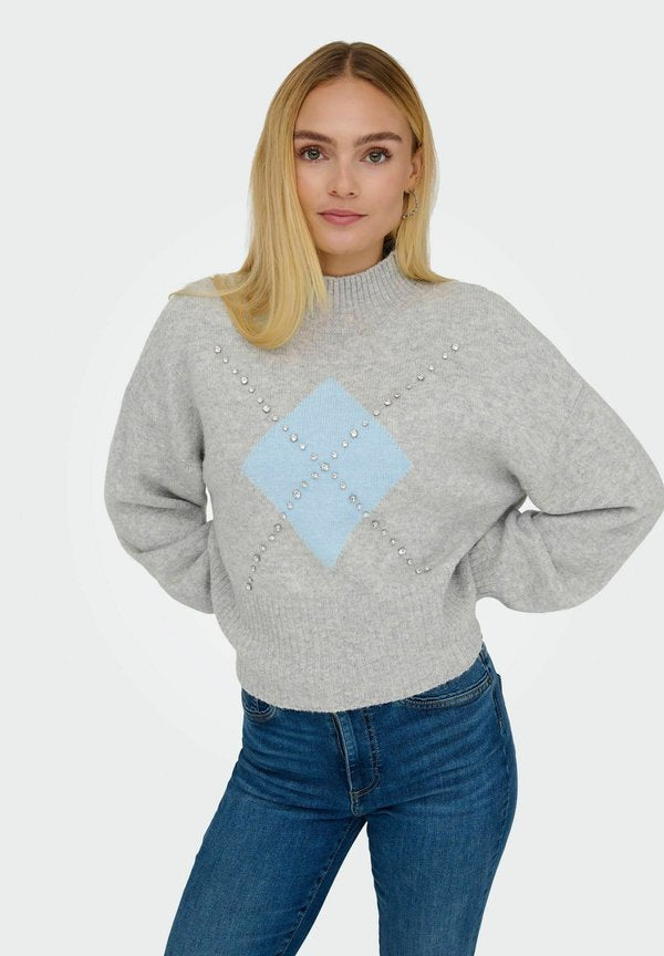 ONLY Knitted ONLWAKEFIELD Knitted - Jumper - light grey melange