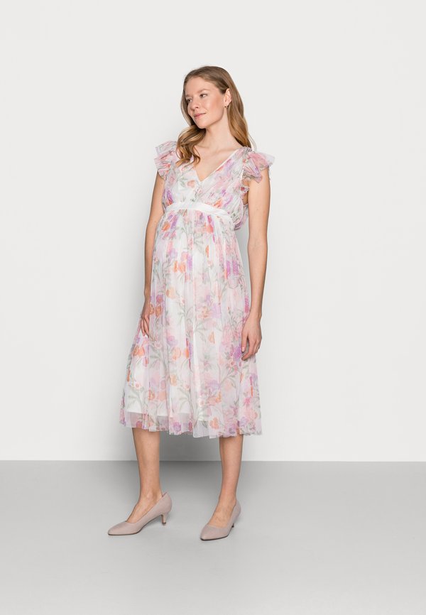 Anaya with love Maternity DEEP MIDI DRESS WITH WAISTBAND